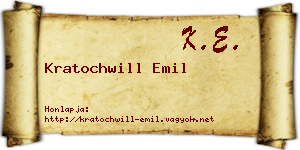 Kratochwill Emil névjegykártya